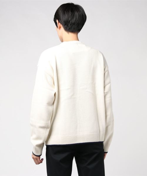 COVERNAT（カバーナット）の「ブランドロゴ クルーネックニットソー/カーディガン（ニット/セーター・メンズ・ブラック/ネイビー/レッド/アイボリー・L）」の9枚目の写真