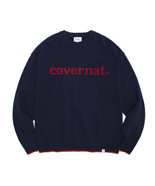 COVERNAT（カバーナット）の「ブランドロゴ クルーネックニットソー/カーディガン（ニット/セーター・メンズ・ブラック/ネイビー/レッド/アイボリー・L）」の4枚目の写真