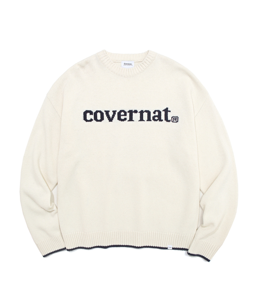 COVERNAT（カバーナット）の「ブランドロゴ クルーネックニットソー/カーディガン（ニット/セーター・メンズ・ブラック/ネイビー/レッド/アイボリー・L）」の2枚目の写真