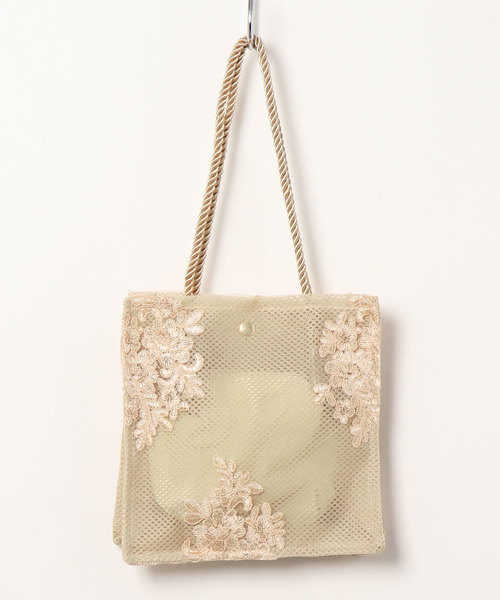 apres jour（アプレジュール）の「【apres jour×ARIAZ】ヴィンテージレースバッグS（トートバッグ・レディース・アイボリー・FREE）」の3枚目の写真