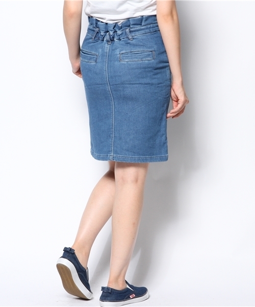 CIAOPANIC（チャオパニック）の「カットライクデニムコクーンSK（スカート・レディース・ライトブルー/オフホワイト・FREE）」の10枚目の写真