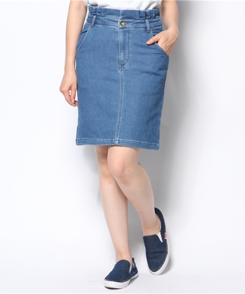 CIAOPANIC（チャオパニック）の「カットライクデニムコクーンSK（スカート・レディース・ライトブルー/オフホワイト・FREE）」の11枚目の写真