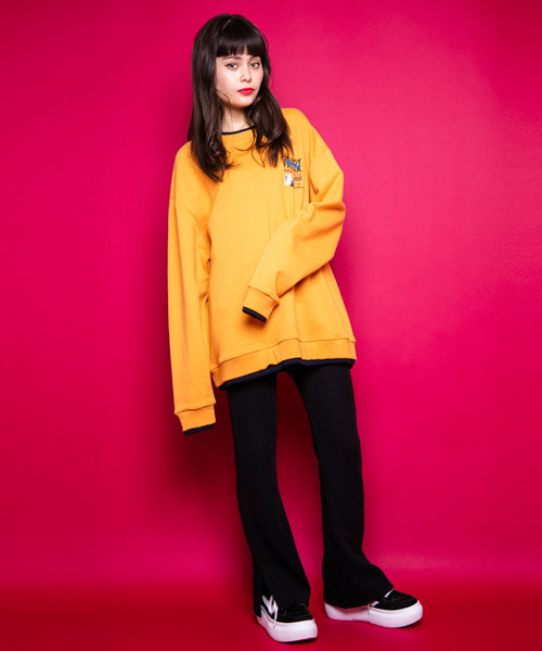 Candy Stripper（キャンディストリッパー）の「RIB FIT FLARE パンツ（その他パンツ・レディース・ブラック/ベージュ/ヘザーグレー・2）」の12枚目の写真