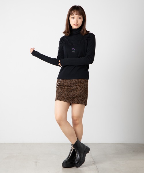 WEGO（ウィゴー）の「WEGO/【2点セット】キャミセットハイネックロンT（Tシャツ/カットソー・レディース・パープル/ブラック・FREE）」の3枚目の写真