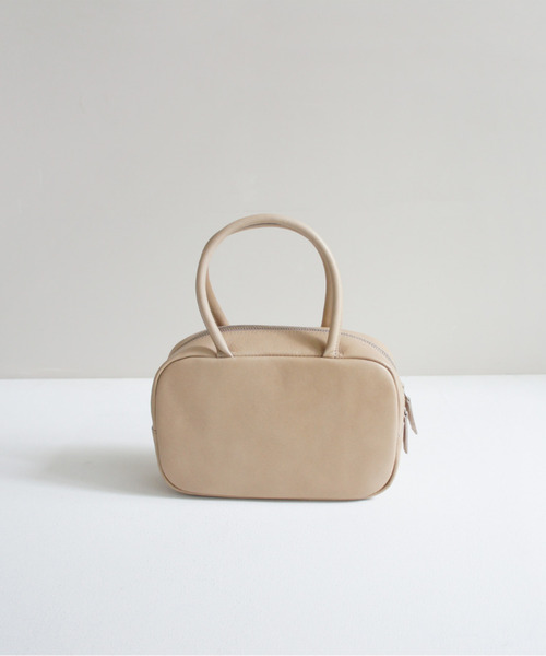 TIDEWAY(タイドウェイ)の「ICY LEATHER MINI BOSTON(ボストンバッグ・レディース・アッシュグレー/ブラック/レッド/オフホワイト・FREE)」の7枚目の写真