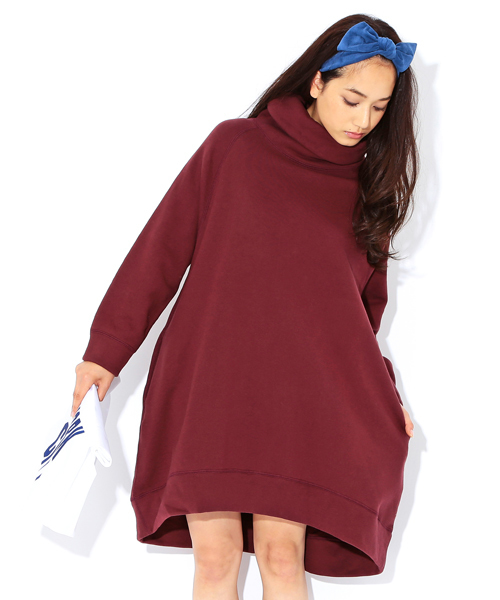 BEAMS BOY(ビームスボーイ)の「BEAMS BOY / スウェット タートル ワンピース(ワンピース・レディース・トップグレー/オートミール/ワインレッド・ONE SIZE)」の3枚目の写真