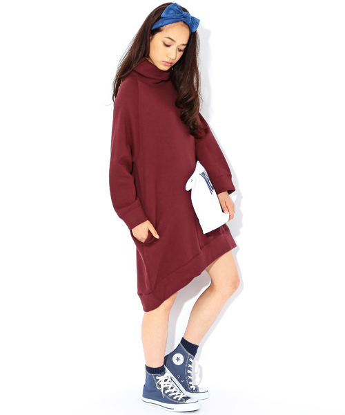 BEAMS BOY(ビームスボーイ)の「BEAMS BOY / スウェット タートル ワンピース(ワンピース・レディース・トップグレー/オートミール/ワインレッド・ONE SIZE)」の5枚目の写真