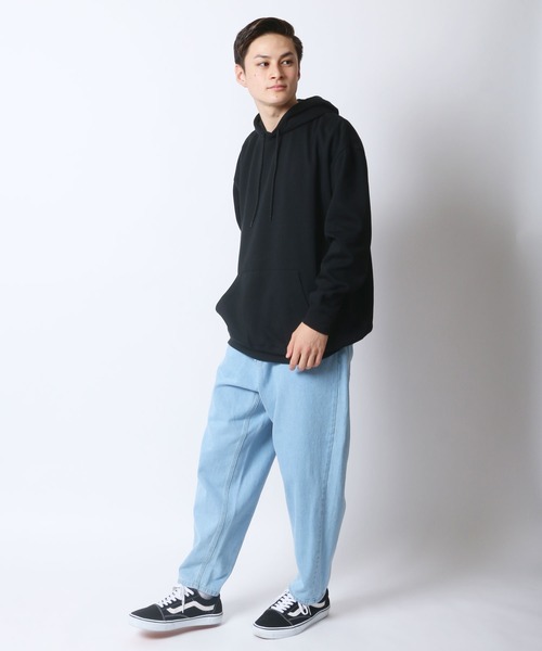 Lazar(ラザル)の「Lazar ビッグシルエット 無地 スウェット パーカー(パーカー・メンズ・ホワイト/ベージュ/ネイビー/グレー/カーキ/ワイン/ブラック・L/M/LL)」の17枚目の写真