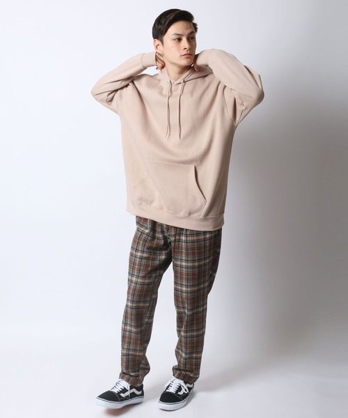 Lazar(ラザル)の「Lazar ビッグシルエット 無地 スウェット パーカー(パーカー・メンズ・ホワイト/ベージュ/ネイビー/グレー/カーキ/ワイン/ブラック・L/M/LL)」の13枚目の写真