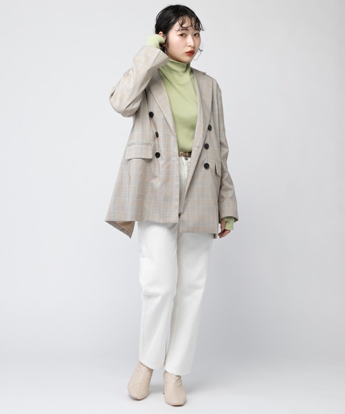 mystic（ミスティック）の「リブBIGタートルプルオーバー（Tシャツ/カットソー・レディース・オフホワイト/ベージュ/サックスブルー/イエロー・FREE）」の7枚目の写真