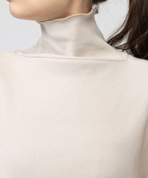 mystic（ミスティック）の「リブBIGタートルプルオーバー（Tシャツ/カットソー・レディース・オフホワイト/ベージュ/サックスブルー/イエロー・FREE）」の12枚目の写真
