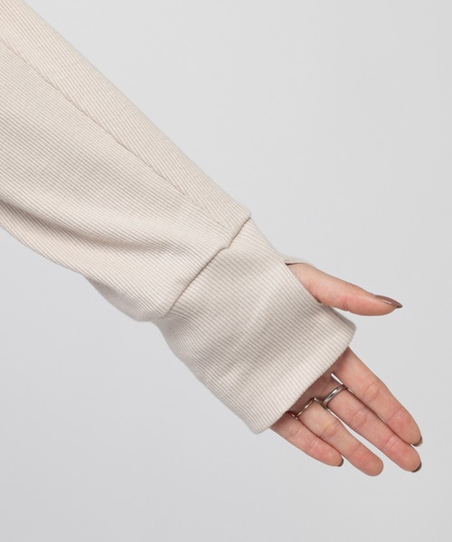 mystic（ミスティック）の「リブBIGタートルプルオーバー（Tシャツ/カットソー・レディース・オフホワイト/ベージュ/サックスブルー/イエロー・FREE）」の13枚目の写真