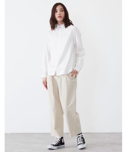 POU DOU DOU（プードゥドゥ）の「レース使いスタンドカラーシャツ（シャツ/ブラウス・レディース・パープル/ブラウン/オフホワイト・3）」の15枚目の写真