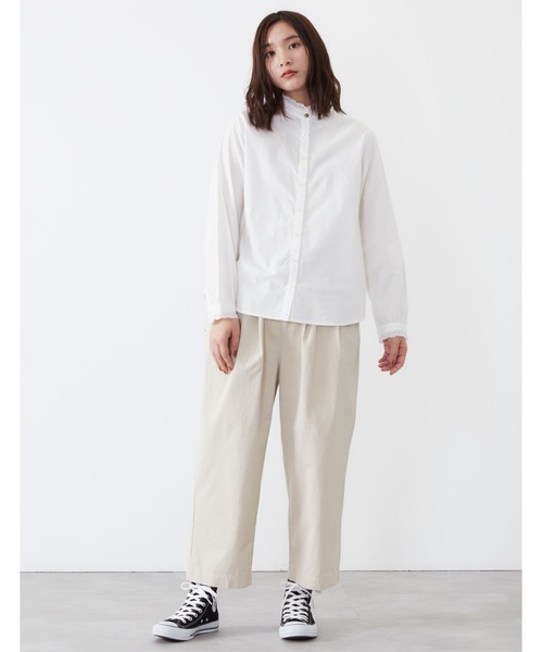 POU DOU DOU（プードゥドゥ）の「レース使いスタンドカラーシャツ（シャツ/ブラウス・レディース・パープル/ブラウン/オフホワイト・3）」の14枚目の写真