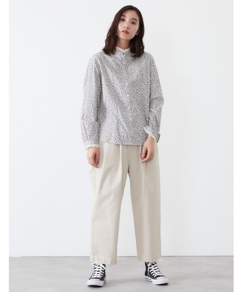 POU DOU DOU（プードゥドゥ）の「レース使いスタンドカラーシャツ（シャツ/ブラウス・レディース・パープル/ブラウン/オフホワイト・3）」の9枚目の写真