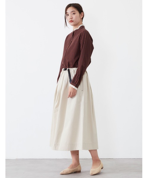 POU DOU DOU（プードゥドゥ）の「レース使いスタンドカラーシャツ（シャツ/ブラウス・レディース・パープル/ブラウン/オフホワイト・3）」の5枚目の写真