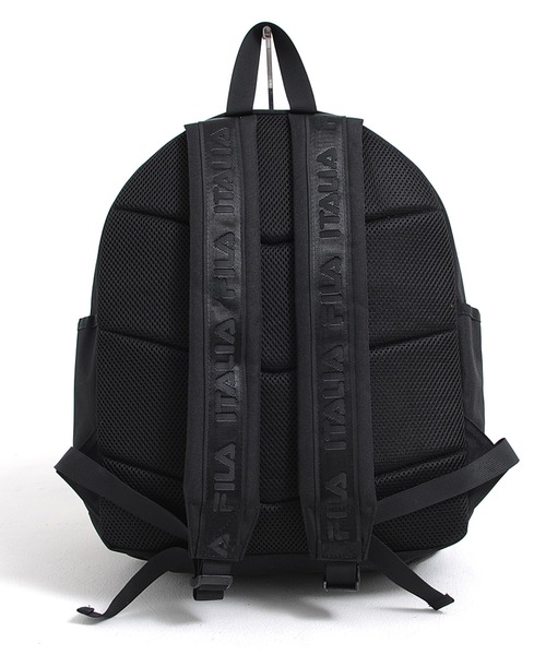 FILA(フィラ)の「FILA/フィラ ブランド ロゴ ワッペン ダブルポケット リュックサック バックパック 20L(バックパック/リュック・レディース・ブラック×ホワイト/ブラック×イエロー/ブラック×ピンク/トリコロール・FREE)」の16枚目の写真