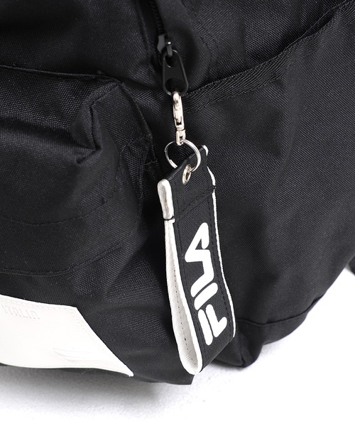 FILA(フィラ)の「FILA/フィラ ブランド ロゴ ワッペン ダブルポケット リュックサック バックパック 20L(バックパック/リュック・レディース・ブラック×ホワイト/ブラック×イエロー/ブラック×ピンク/トリコロール・FREE)」の21枚目の写真