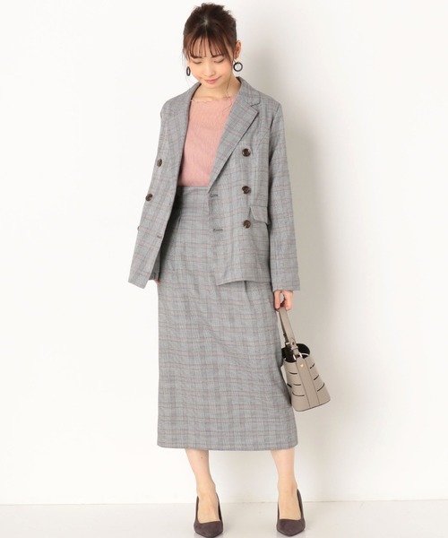 archives(アルシーヴ)の「【SETUPにも】チェックダブルジャケット(テーラードジャケット・レディース・ブラウン/グレー/モカ・MEDIUM)」の20枚目の写真