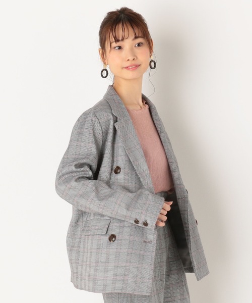 archives(アルシーヴ)の「【SETUPにも】チェックダブルジャケット(テーラードジャケット・レディース・ブラウン/グレー/モカ・MEDIUM)」の19枚目の写真