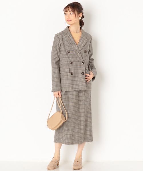archives(アルシーヴ)の「【SETUPにも】チェックダブルジャケット(テーラードジャケット・レディース・ブラウン/グレー/モカ・MEDIUM)」の18枚目の写真