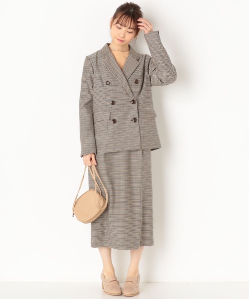 archives(アルシーヴ)の「【SETUPにも】チェックダブルジャケット(テーラードジャケット・レディース・ブラウン/グレー/モカ・MEDIUM)」の17枚目の写真