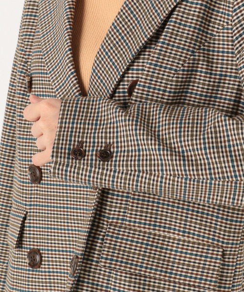 archives(アルシーヴ)の「【SETUPにも】チェックダブルジャケット(テーラードジャケット・レディース・ブラウン/グレー/モカ・MEDIUM)」の10枚目の写真