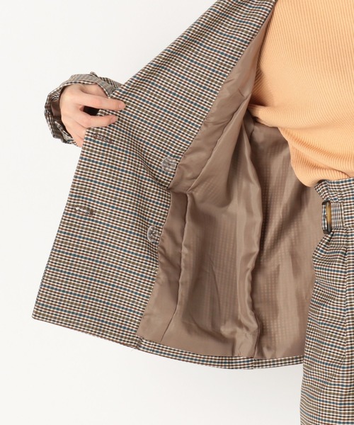 archives(アルシーヴ)の「【SETUPにも】チェックダブルジャケット(テーラードジャケット・レディース・ブラウン/グレー/モカ・MEDIUM)」の7枚目の写真