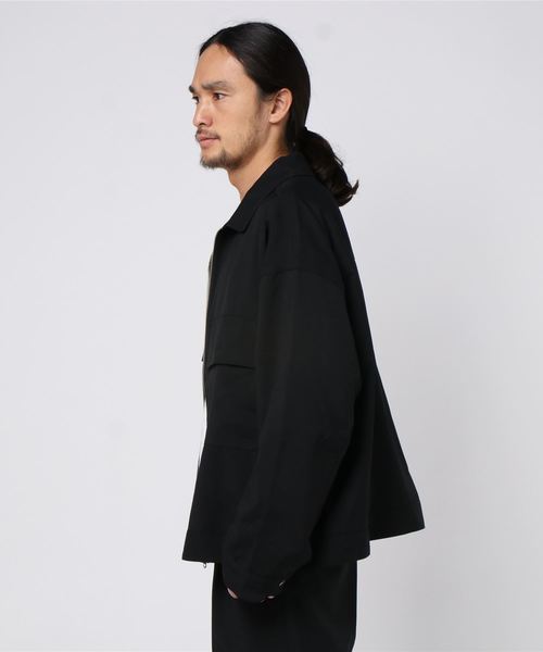 WEGO(ウィゴー)の「WEGO/【セットアップ対応商品】TRルーズショートブルゾン/シャツジャケット(ブルゾン・メンズ・ブラック/グレー系その他2/ベージュ系その他2・MEDIUM/LARGE)」の16枚目の写真