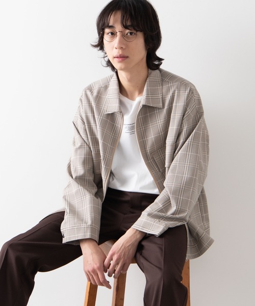 WEGO(ウィゴー)の「WEGO/【セットアップ対応商品】TRルーズショートブルゾン/シャツジャケット(ブルゾン・メンズ・ブラック/グレー系その他2/ベージュ系その他2・MEDIUM/LARGE)」の3枚目の写真