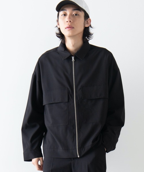 WEGO(ウィゴー)の「WEGO/【セットアップ対応商品】TRルーズショートブルゾン/シャツジャケット(ブルゾン・メンズ・ブラック/グレー系その他2/ベージュ系その他2・MEDIUM/LARGE)」の1枚目の写真