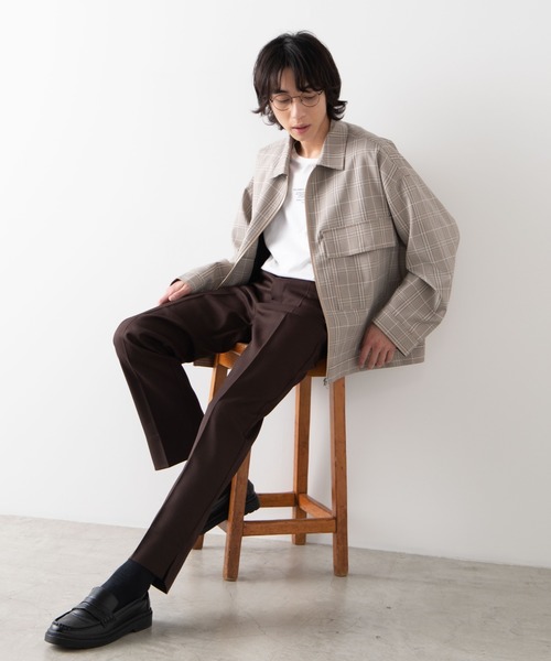 WEGO(ウィゴー)の「WEGO/【セットアップ対応商品】TRルーズショートブルゾン/シャツジャケット(ブルゾン・メンズ・ブラック/グレー系その他2/ベージュ系その他2・MEDIUM/LARGE)」の20枚目の写真