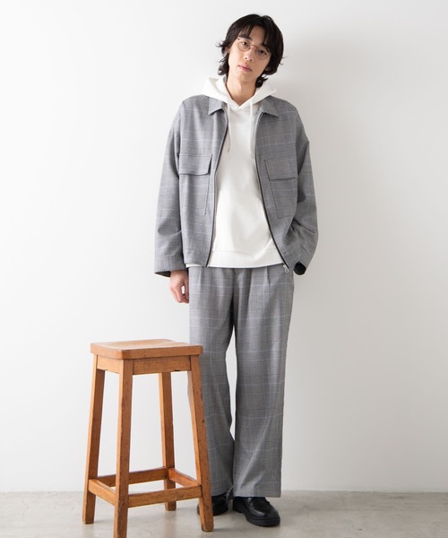 WEGO(ウィゴー)の「WEGO/【セットアップ対応商品】TRルーズショートブルゾン/シャツジャケット(ブルゾン・メンズ・ブラック/グレー系その他2/ベージュ系その他2・MEDIUM/LARGE)」の8枚目の写真