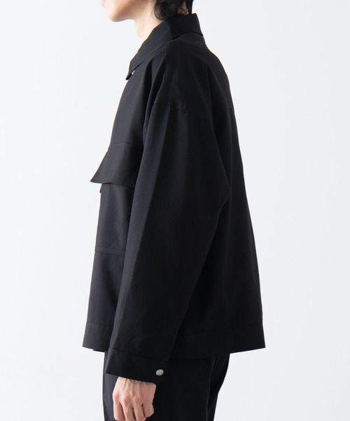 WEGO(ウィゴー)の「WEGO/【セットアップ対応商品】TRルーズショートブルゾン/シャツジャケット(ブルゾン・メンズ・ブラック/グレー系その他2/ベージュ系その他2・MEDIUM/LARGE)」の19枚目の写真