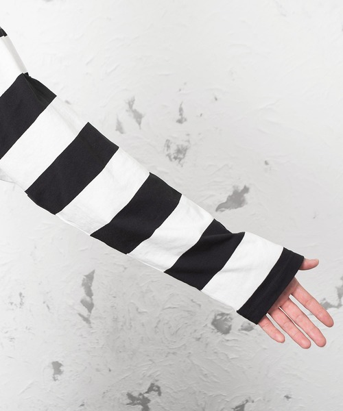 MinoriTY(マイノリティ)の「【2020秋冬】ボーダービッグシルエットロングTシャツ 長袖 ロンT/カットソー トップス(Tシャツ/カットソー・メンズ・ベージュ/ブラック/ネイビー・L/M)」の15枚目の写真