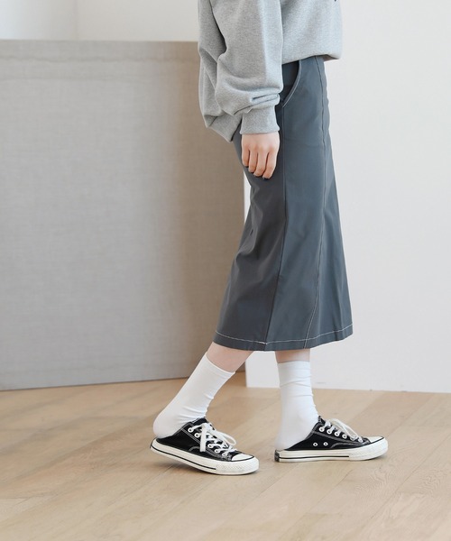 by muni:r(バイ ムニール)の「配色ステッチポイント Hラインスカート(スカート・レディース・グレー/アイボリー・SMALL/MEDIUM)」の22枚目の写真