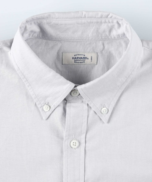 HARVARD（ハーバード）の「【HARVARD】オックスボタンダウンシャツ（シャツ/ブラウス・メンズ・キナリ/パープル/ライトグレー・XL/S/L/M）」の6枚目の写真