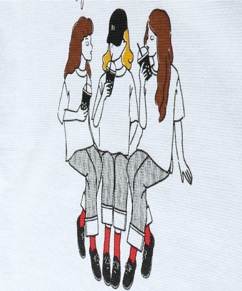 BRANSHES（ブランシェス）の「ガールスプリントTシャツ（Tシャツ/カットソー・キッズ・サックスブルー/アイボリー・80ｃｍ/150cm/110cm/100cm/90cm/130cm/140cm/120cm）」の12枚目の写真