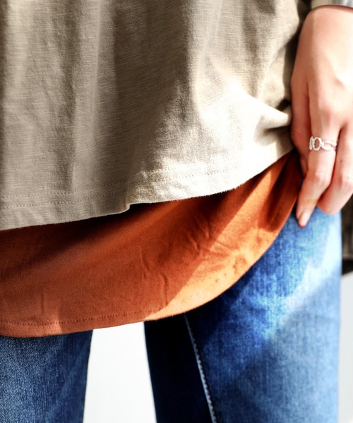 antiqua（アンティカ）の「レイヤードロングキャミソール（キャミソール・レディース・ブラック/オフホワイト/モカ/チョコ/ブラウン系その他/ブラウン系その他2・M/L）」の5枚目の写真