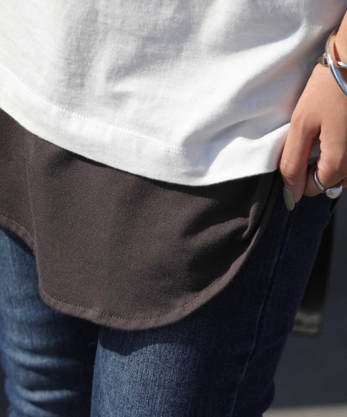 antiqua（アンティカ）の「レイヤードロングキャミソール（キャミソール・レディース・ブラック/オフホワイト/モカ/チョコ/ブラウン系その他/ブラウン系その他2・M/L）」の6枚目の写真