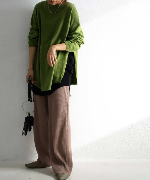 antiqua（アンティカ）の「レイヤードロングキャミソール（キャミソール・レディース・ブラック/オフホワイト/モカ/チョコ/ブラウン系その他/ブラウン系その他2・M/L）」の20枚目の写真