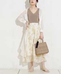 natural couture | ウエストベルト付シースルーロングシャツ(シャツ/ブラウス)