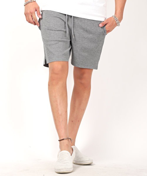 LUXSTYLE（ラグスタイル）の「ショートパンツ　膝上丈（その他パンツ・メンズ・ブラック/ピンク/イエロー/杢グレー/ライトグリーン/オレンジ/ホワイト系その他/ベージュ系その他/グレー系その他/ブラック系その他/ブラック系その他2/チャコールグレー/ブラック系その他3/ネイビー系/ロイヤルブルー/グリーン系その他/ホワイト/ウッドランド/グレー系その他2・M/L/XL）」の8枚目の写真