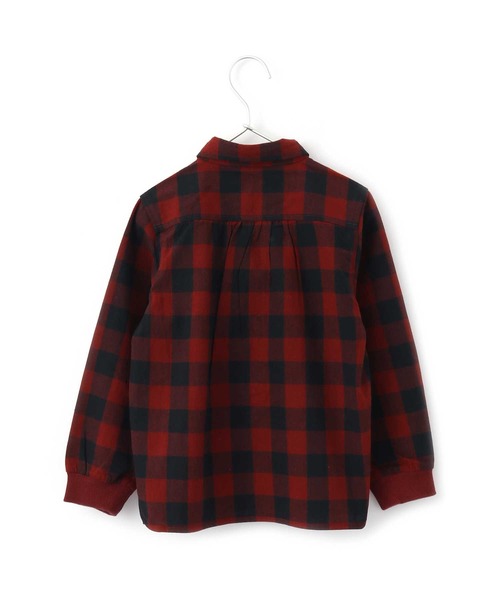 MAKE YOUR DAY(メイクユアデイ)の「先染めチェックシャツ■80~140cm(シャツ/ブラウス・キッズ・ブラック/レッド/キャメル・90/100/110/120/80/130/140)」の6枚目の写真