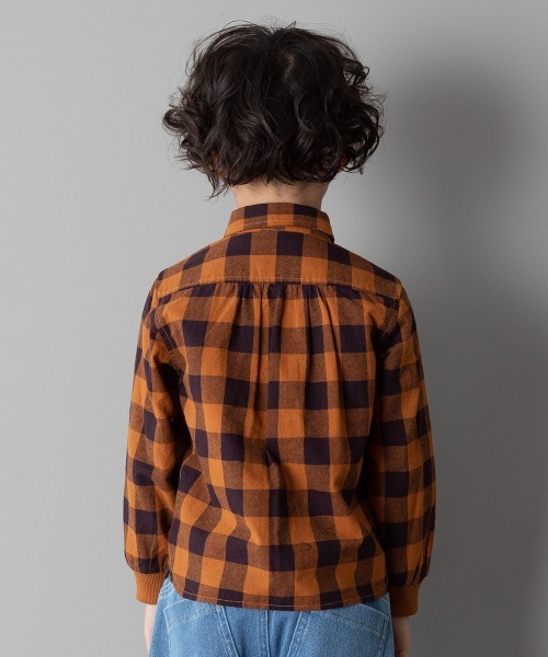 MAKE YOUR DAY(メイクユアデイ)の「先染めチェックシャツ■80~140cm(シャツ/ブラウス・キッズ・ブラック/レッド/キャメル・90/100/110/120/80/130/140)」の12枚目の写真