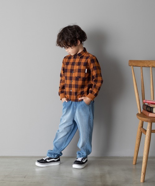 MAKE YOUR DAY(メイクユアデイ)の「先染めチェックシャツ■80~140cm(シャツ/ブラウス・キッズ・ブラック/レッド/キャメル・90/100/110/120/80/130/140)」の13枚目の写真