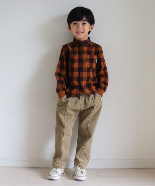 MAKE YOUR DAY(メイクユアデイ)の「先染めチェックシャツ■80~140cm(シャツ/ブラウス・キッズ・ブラック/レッド/キャメル・90/100/110/120/80/130/140)」の20枚目の写真