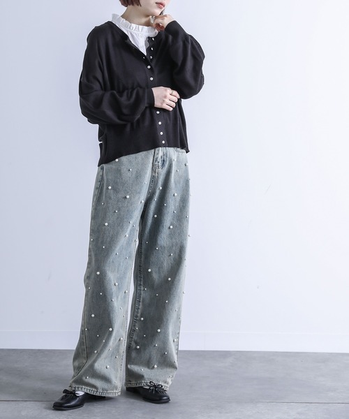 n'OrLABEL(ノアールレーベル)の「『フリル襟インナータンクトップ』(タンクトップ・レディース・オフホワイト/ブラック・1/2)」の13枚目の写真