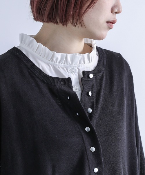 n'OrLABEL(ノアールレーベル)の「『フリル襟インナータンクトップ』(タンクトップ・レディース・オフホワイト/ブラック・1/2)」の15枚目の写真