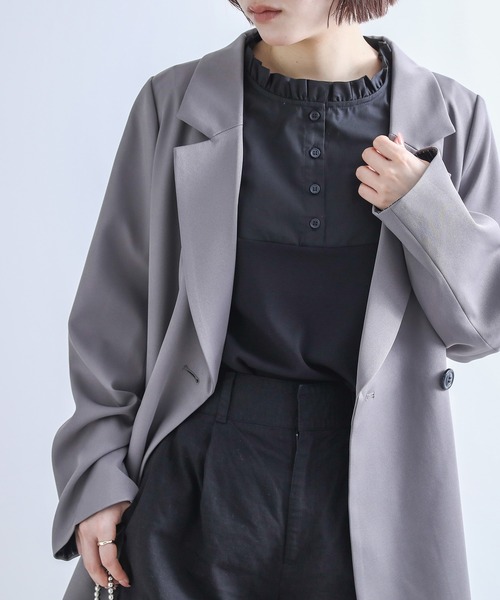 n'OrLABEL(ノアールレーベル)の「『フリル襟インナータンクトップ』(タンクトップ・レディース・オフホワイト/ブラック・1/2)」の16枚目の写真